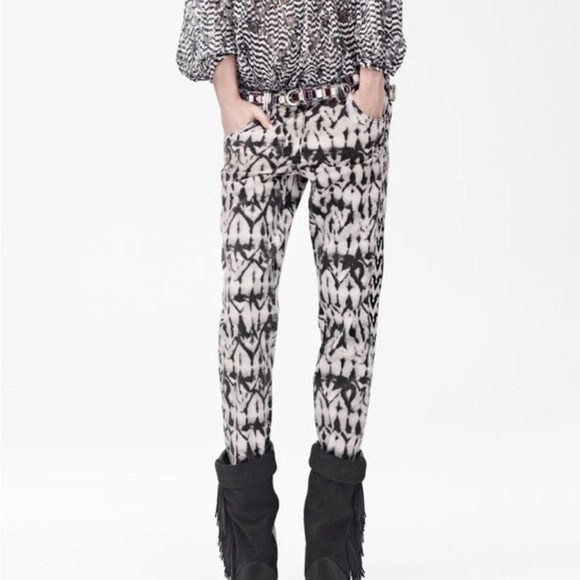 Isabel Marant x H&M woman’s Patterned jeans size 8 - Picture 5 of 7